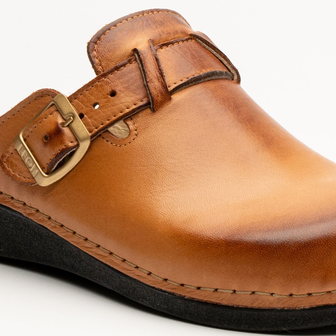 Nora I Læder Clogs - Brun