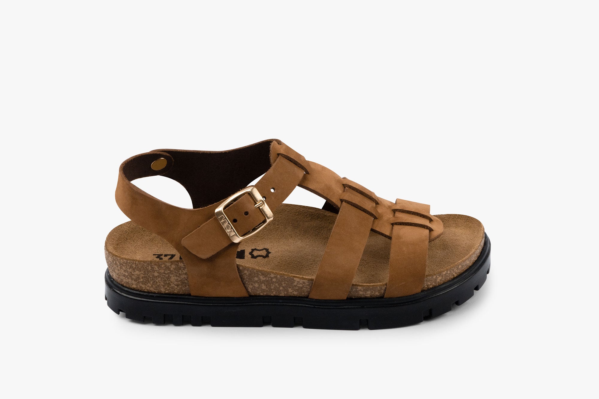 Roma dame læder sandal - brun
