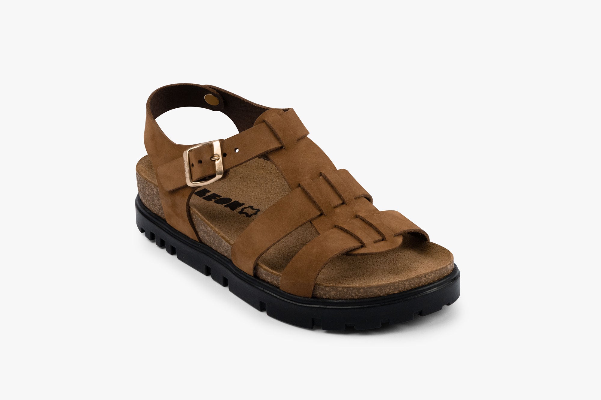 Roma dame læder sandal - brun