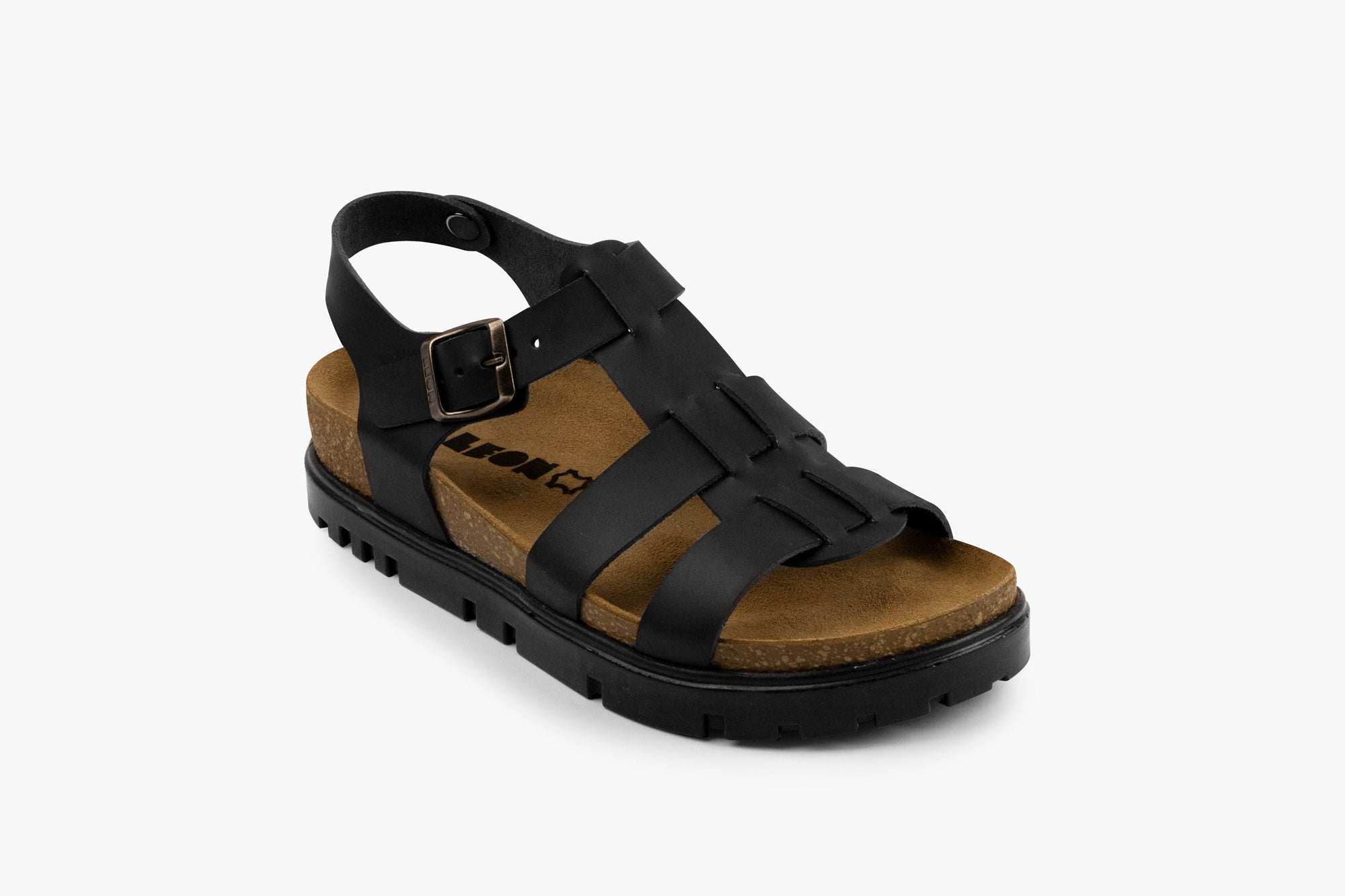 Roma dame læder sandal - sort
