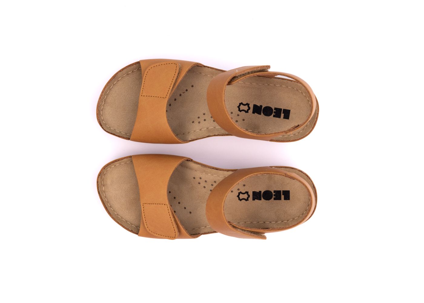 Xenia III dame læder sandal - brun
