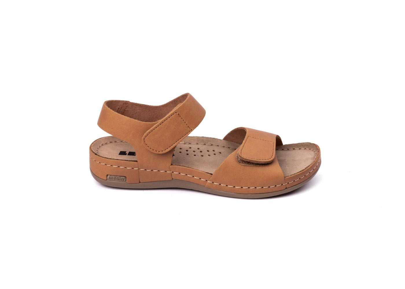 Xenia III dame læder sandal - brun